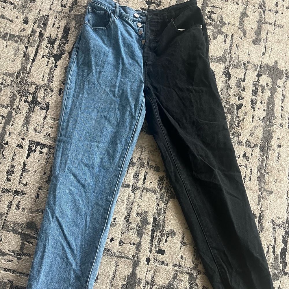 Pacsun Two-Tone Blue and Black Jeans
